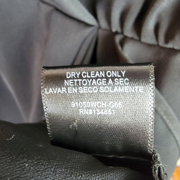 WAYF Black Drape Puff Long Sleeves V-Neck Dress M - Picture 11 of 11